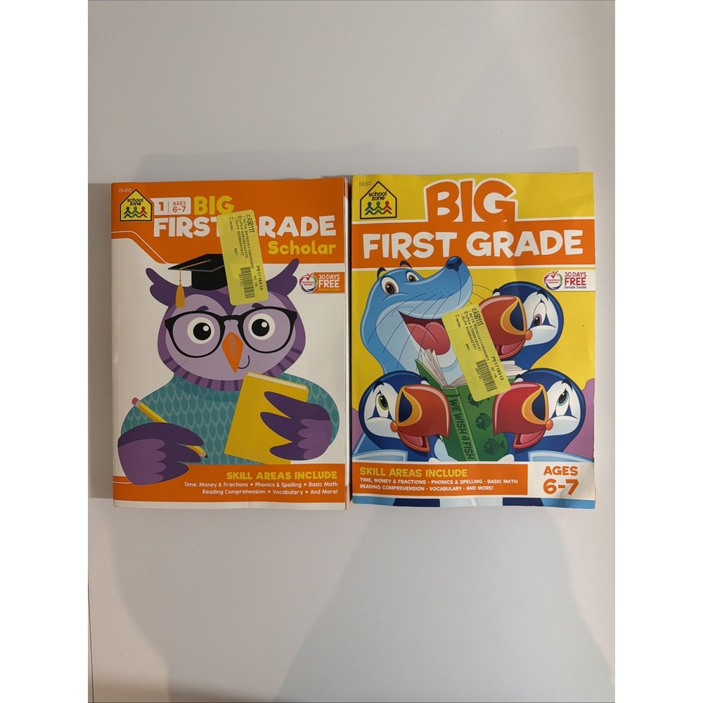School Zone Big First Grade Workbook 320 Pages, Reading Comprehension